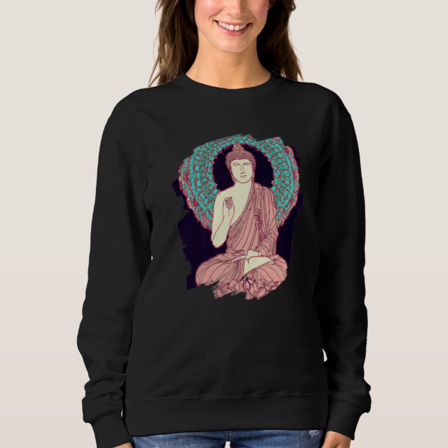 Camiseta Zen Buddha Mandala Spiritual Asian Style Meditatio (Frente)