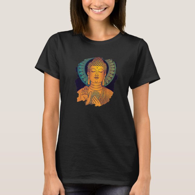 Camiseta Zen Buddha Mandala Spiritual Asian Style Meditatio (Frente)