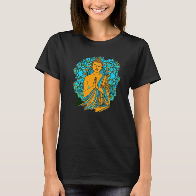 Camiseta Zen Buddha Mandala Spiritual Asian Style Meditatio (Frente)