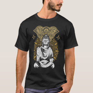Camiseta Zen Buddhism Mandala Espiritual - Elefante Budista