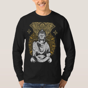 Camiseta Zen Buddhism Mandala Espiritual - Elefante Budista