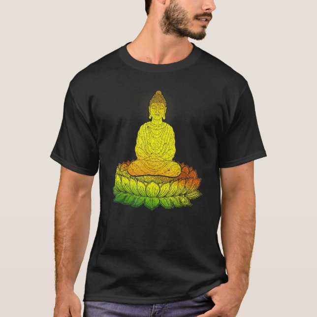 Camiseta Zen Buddhist Mantra Meditação Espiritual Buda (Frente)