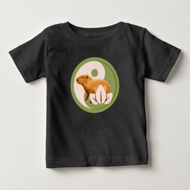 Camiseta Zen Capivara Yin Yang Nature Pacífica (Frente)