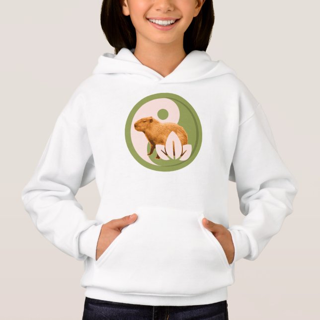 Camiseta Zen Capivara Yin Yang Natureza Pacífica (Frente)