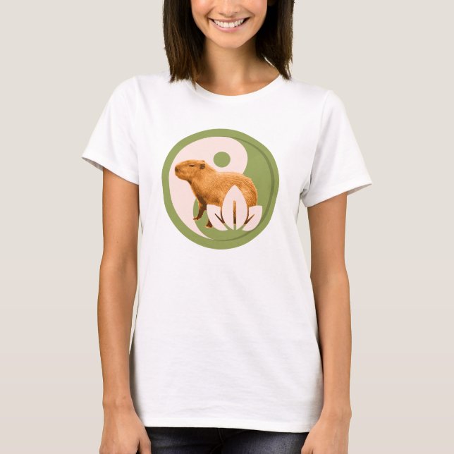 Camiseta Zen Capybara Yin Yang (Frente)