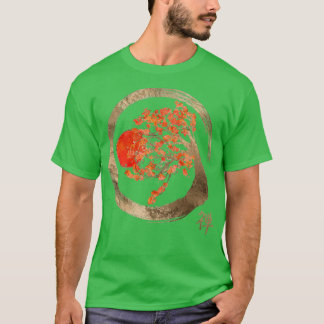 Camiseta Zen Enso Circle and Golden Sakura Tree