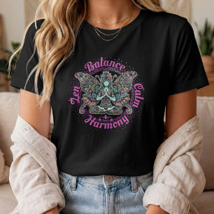 Camiseta Zen Equilíbrio Calma Harmonia Borboleta Meditação