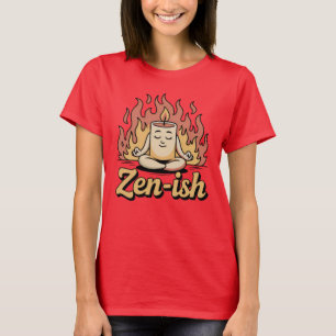 Camiseta Zen-ish   Design de Vela Caótica e Divertida para 