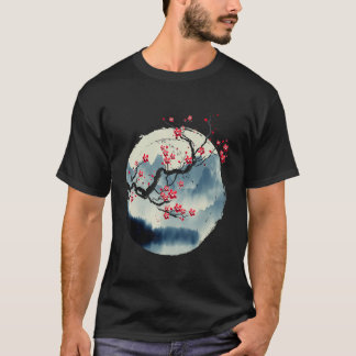 Camiseta Zen Montanha Flores de Cerejeira Flores de Flor Ja