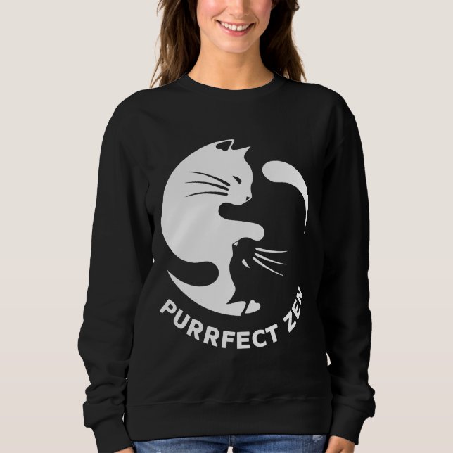 Camiseta Zen Purrfect Zen Ajustado relaxado (Frente)