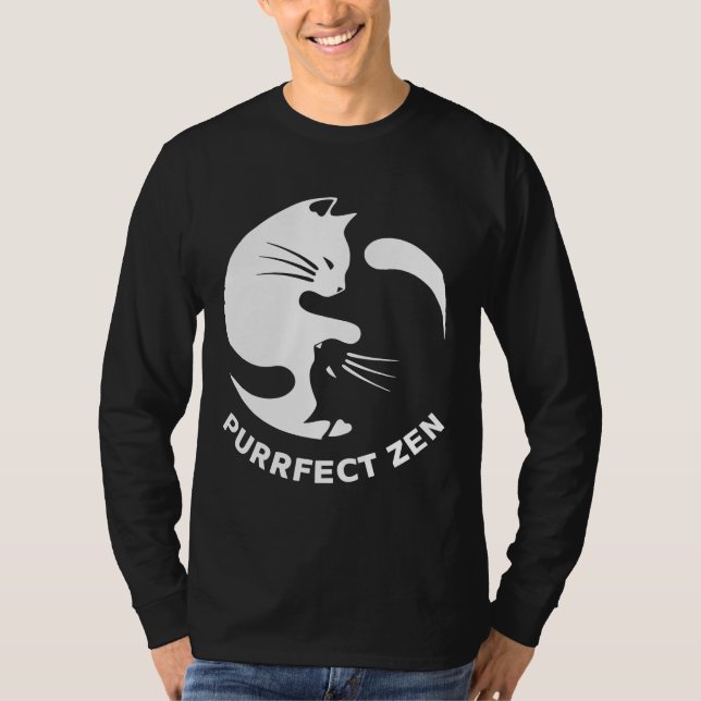Camiseta Zen Purrfect Zen Ajustado relaxado (Frente)