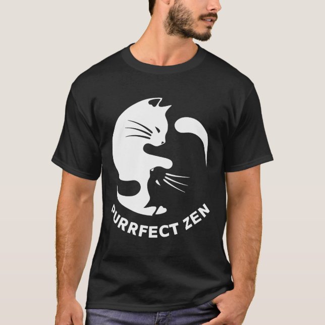 Camiseta Zen Purrfect Zen Ajustado relaxado (Frente)