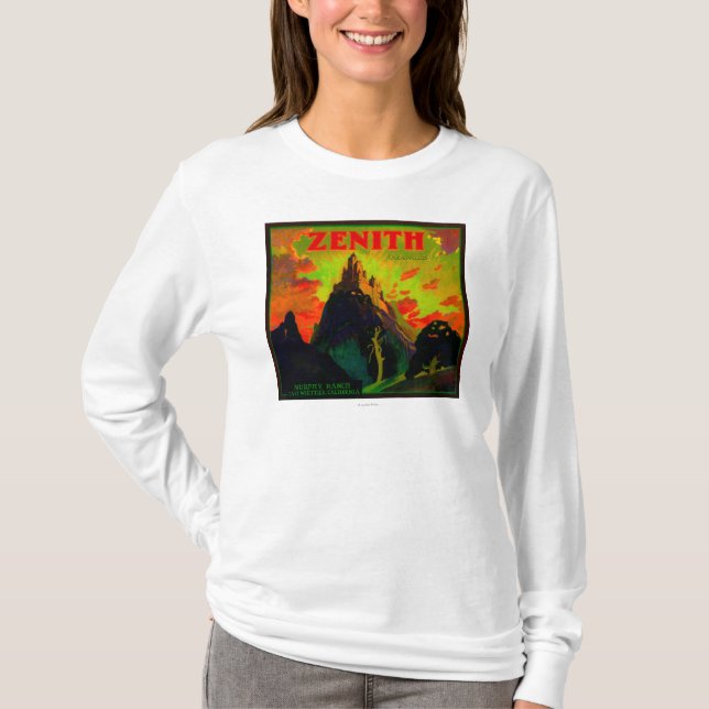 Camiseta Zénite LabelWhittier alaranjado, CA (Frente)