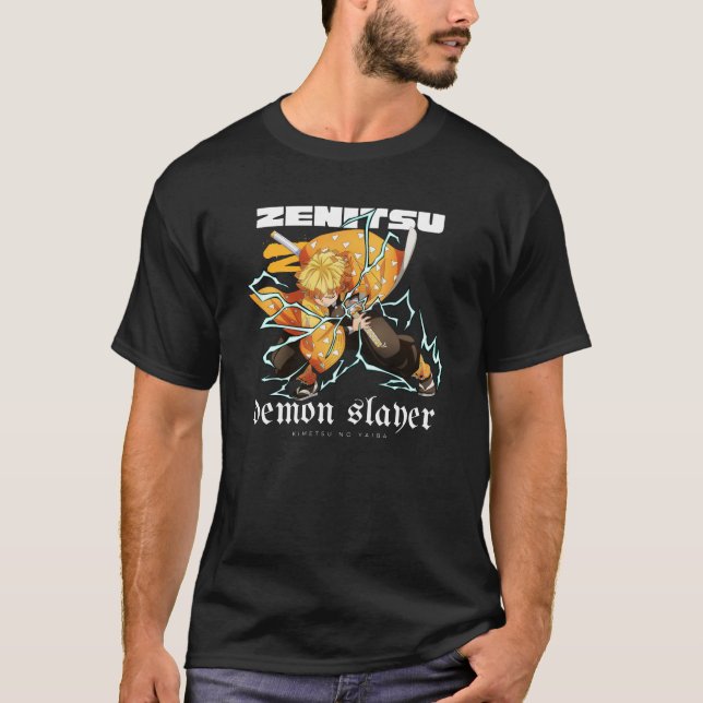 Camiseta Zenitsu demon slayer (Frente)
