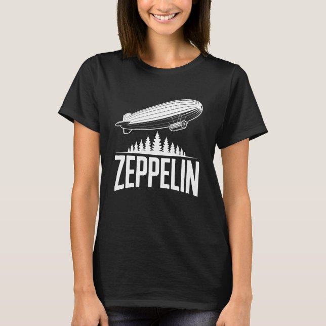 Camiseta Zeppelin Airship Above Forest (Frente)