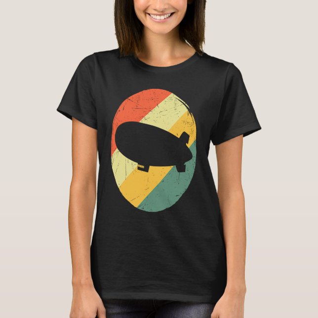 Camiseta Zeppelin Retro Vintage Sunset Dirigible Airship (Frente)