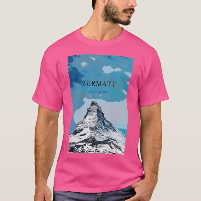 Camiseta Zermatt, A Montanha Suíça (Frente)