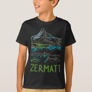 Camiseta Zermatt Suíça Lembrança Presente Para Turistas Sti