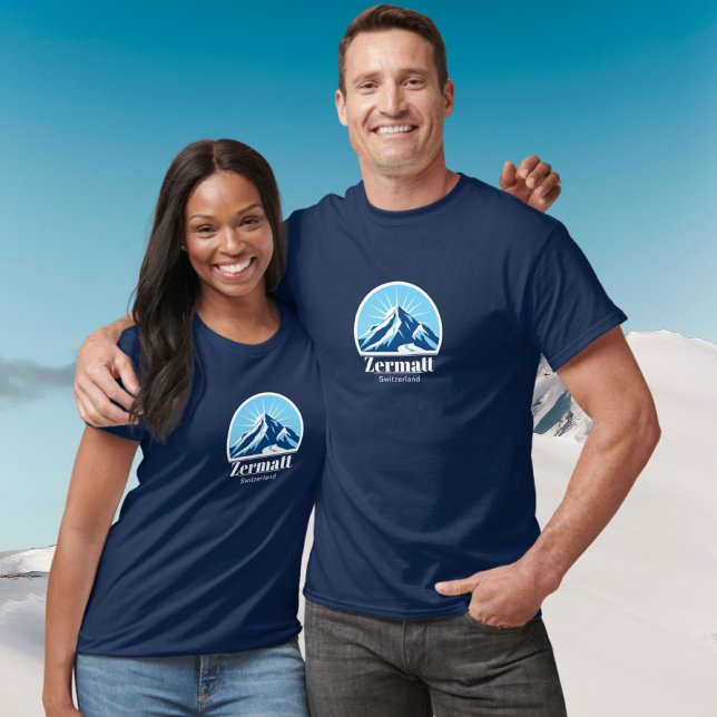Camiseta Zermatt Switzerland ski resort vacation  (Criador carregado)
