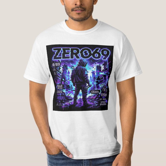 Camiseta ZERO69 Chaos Division – Corrupção Urbana (Frente)