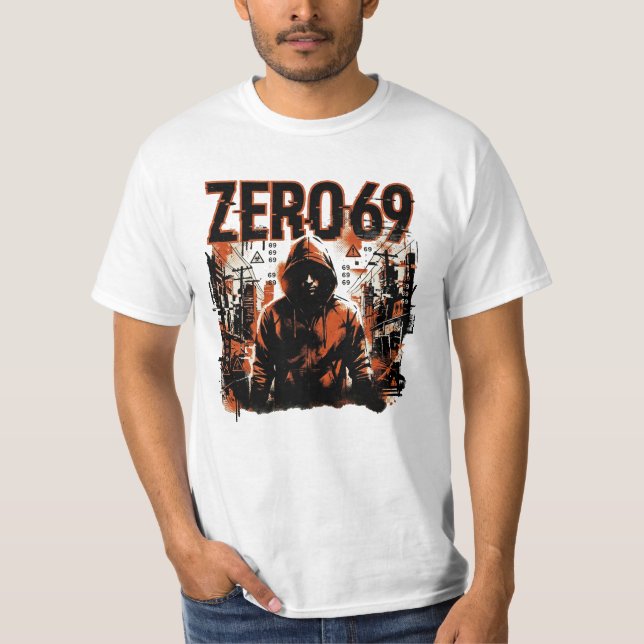 Camiseta ZERO69 — Fora da Lei Encapuzado (Frente)