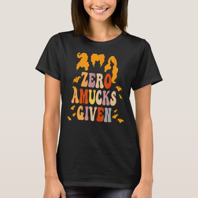 Camiseta Zero Amucks Administrados Amuck Com Bat Halloween  (Frente)