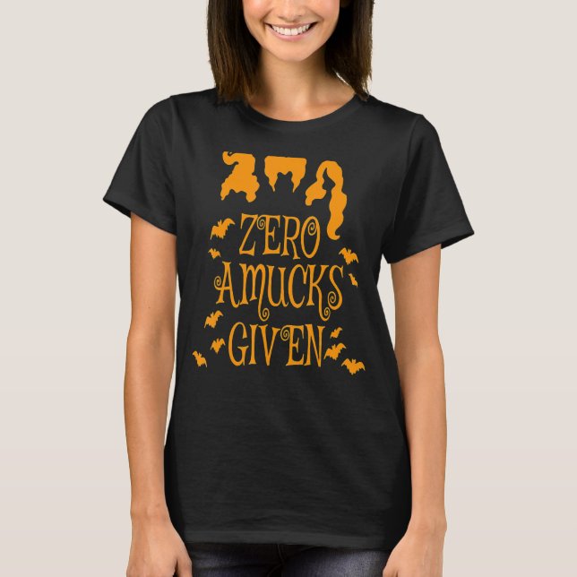 Camiseta Zero Amucks Administrados Com Bat Halloween Witt (Frente)