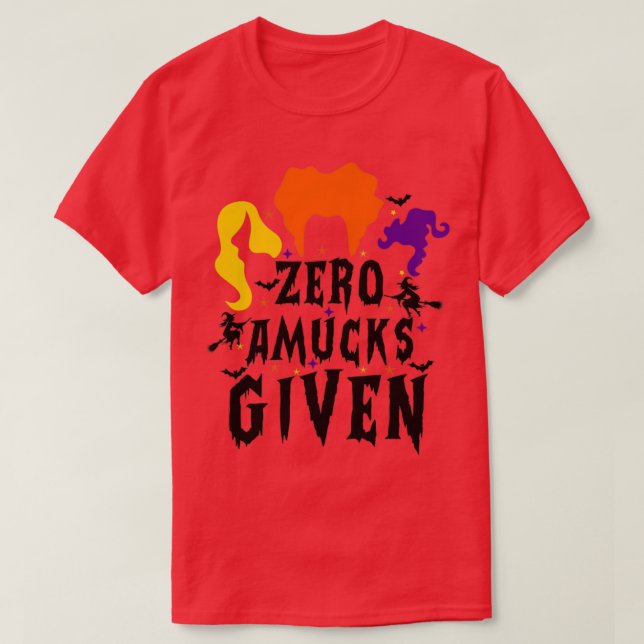 Camiseta Zero Amucks Dão Mulheres Halloween Engraçado Sande (Frente do Design)