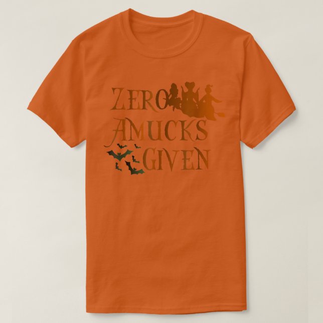 Camiseta Zero Amucks Engraçado Dão Uma Bela Amuck Com Hallo (Frente do Design)