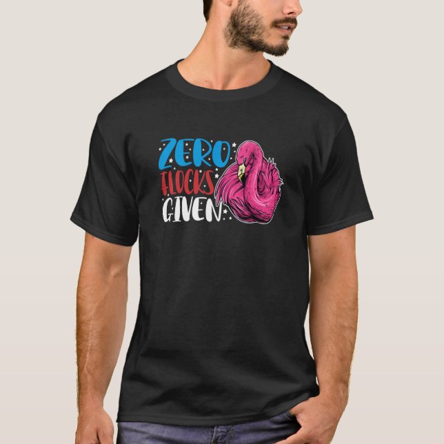 Camiseta Zero Blocos Dado Flamingo Animal Para Homens (Frente)