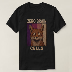 Camiseta Zero Células Cerebrais Raposa Meme – Animal Engraç