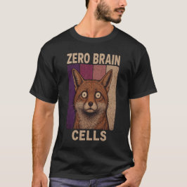 Camiseta Zero Células Cerebrais Raposa Meme – Animal Engraç