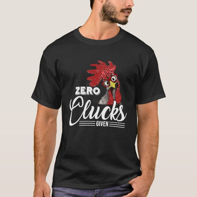Camiseta Zero Clucks Dado  Frango  Frango (Frente)