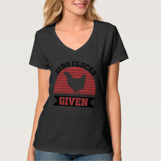 Camiseta Zero Clucks Dado Galinha Agricultor