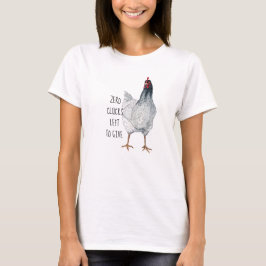 Camiseta Zero Clucks restantes para dar frango à Cinza
