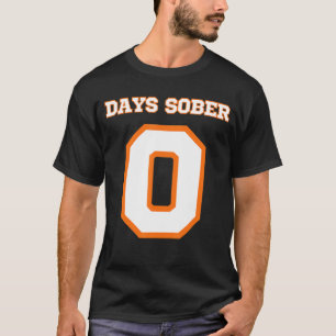Camiseta Zero Dias Sober Engraçado Bebendo