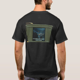 Camiseta zero escuro trinta de algum lugar onde a munição d