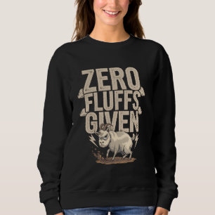 Camiseta Zero FluFF Com Engraçado Humor De Cabra Irritado