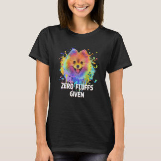 Camiseta Zero Fluffs Dado Pomeranian Pom Pom Humor Cachorro
