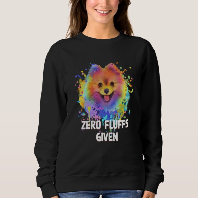 Camiseta Zero Fluffs Given Pomeranian Pom Pom Humor Dog  1 (Frente)