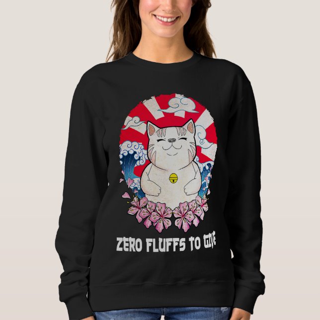 Camiseta Zero Fluffs to Give Cat  Cat Mom Kitten Cat Dad (Frente)