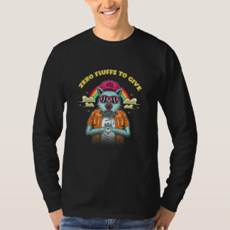 Camiseta Zero Fluffs To Give Gato  Mãe de Gato Filhote Pai 