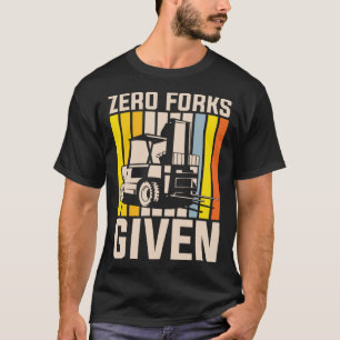 Camiseta Zero garfos dados ao operador de equipamento pesad