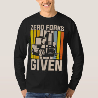 Camiseta Zero garfos dados ao operador de equipamento pesad