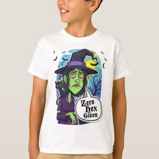Camiseta Zero Hex Dando Engraçada Bruxa de Halloween Teto