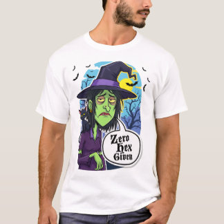 Camiseta Zero Hex Dando Engraçada Bruxa de Halloween Teto