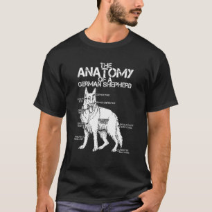 Camiseta Zero Latido 30 Anatomia Do German shepherd Para Mi