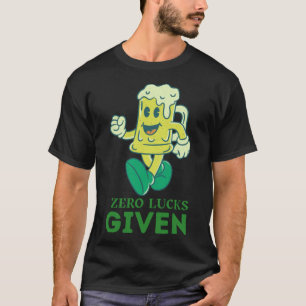 Camiseta Zero Lucks Dado à Rua Dia de Patrick Dia St Paddys