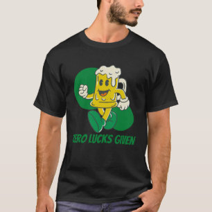 Camiseta Zero Lucks Dado à Rua Dia de Patrick Dia St Paddys