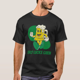 Camiseta Zero Lucks Dado à Rua Dia de Patrick Dia St Paddys